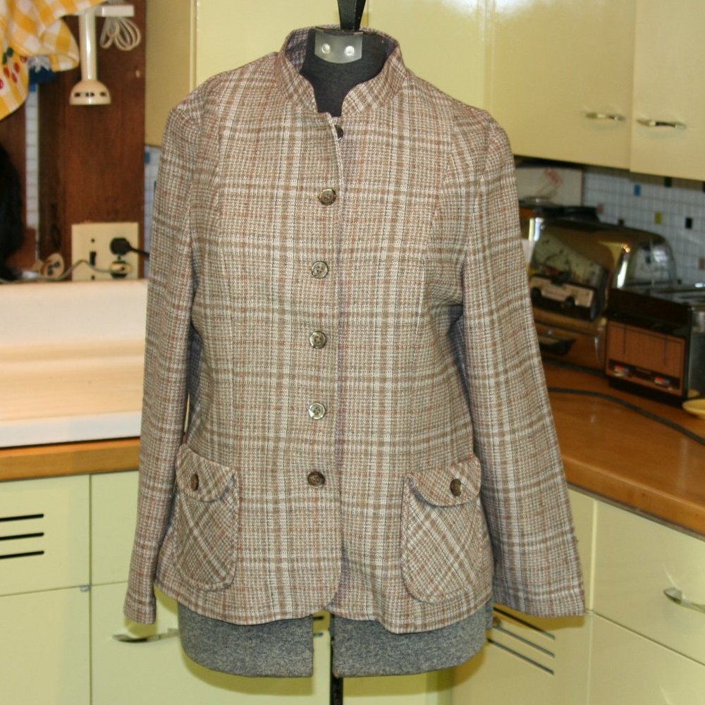 Vintage Marty Gutmacher Women's Sport Dress Coat Plaid